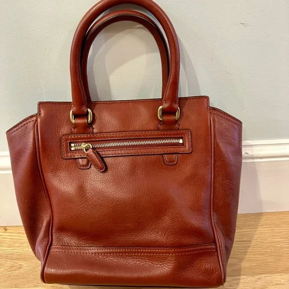 Coach Brown Leather Tote Bag - Picture 2 of 5